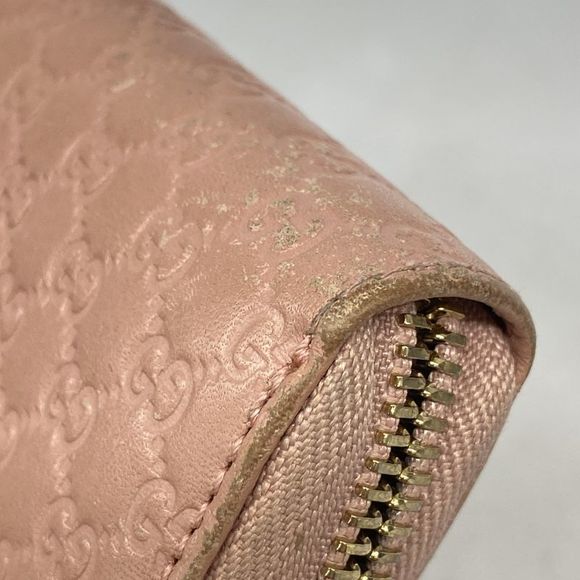 Gucci Long Wallet Micro Guccissima 449391 Leather Pink Chien Pan Gold Hardware - Picture 5 of 10
